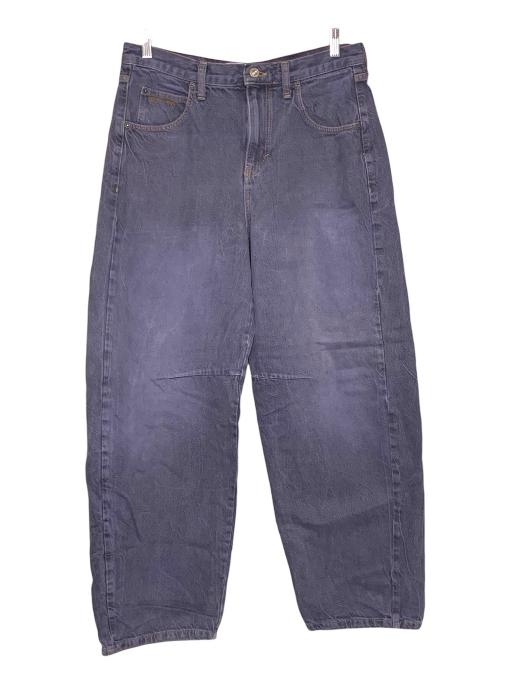 BDG Logan Boyfriend Baggy Barrel Jeans Gray Tinted Sz 31W Slouchy Denim Hi Rise